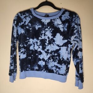 Art Class Girls Blue Velour Sweatshirt Size L (10/12)